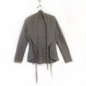 Hekla & Co (Anthro) - Gray Shawl Collar Cardigan